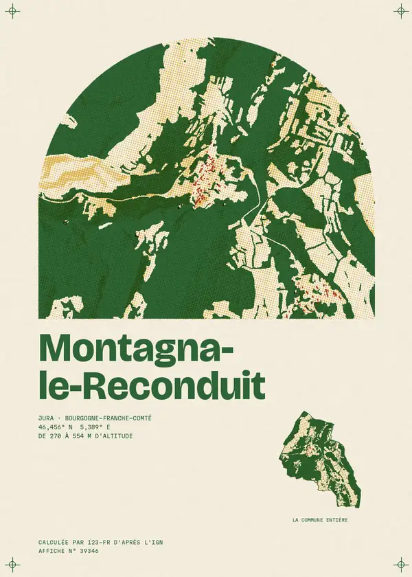 Affiche de Montagna-le-Reconduit, calculée par 123-fr d'après l'IGN