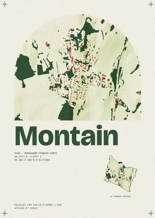 Affiche de Montain, calculée par 123-fr d'après l'IGN