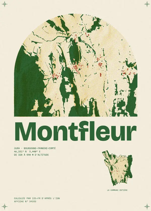 Affiche de Montfleur, calculée par 123-fr d'après l'IGN