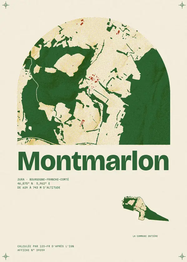 Affiche de Montmarlon, calculée par 123-fr d'après l'IGN