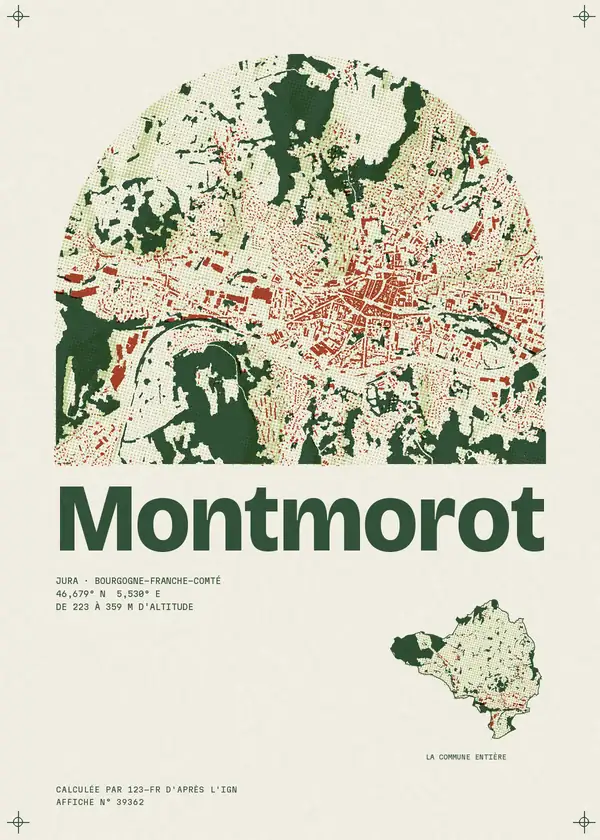 Affiche de Montmorot, calculée par 123-fr d'après l'IGN