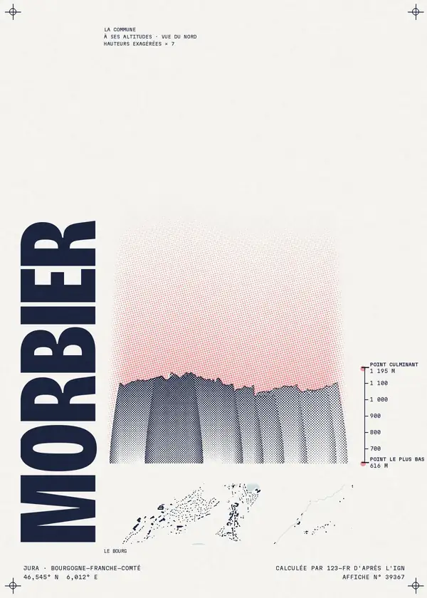 Affiche de Morbier, calculée par 123-fr d'après l'IGN