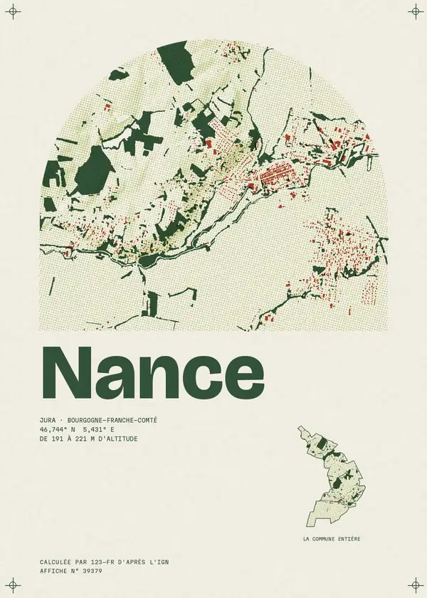 Affiche de Nance, calculée par 123-fr d'après l'IGN