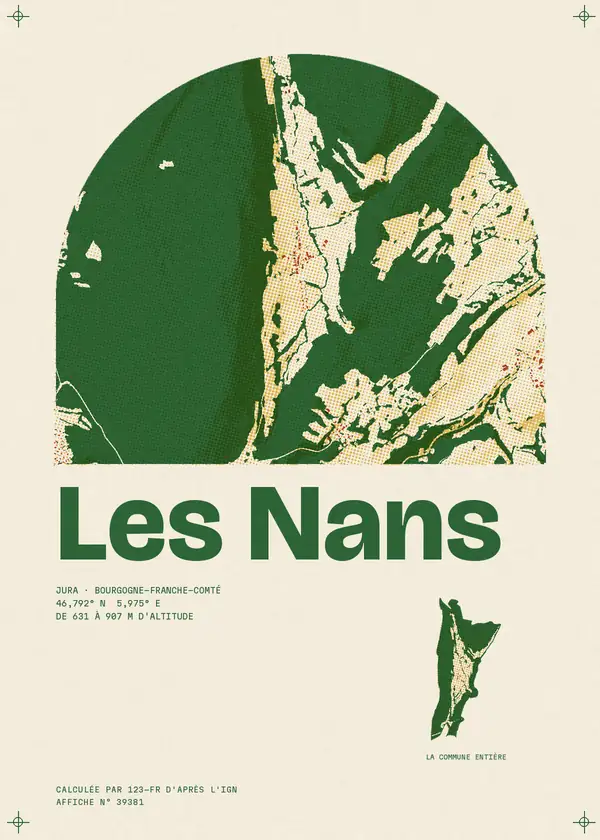 Affiche de Les Nans, calculée par 123-fr d'après l'IGN