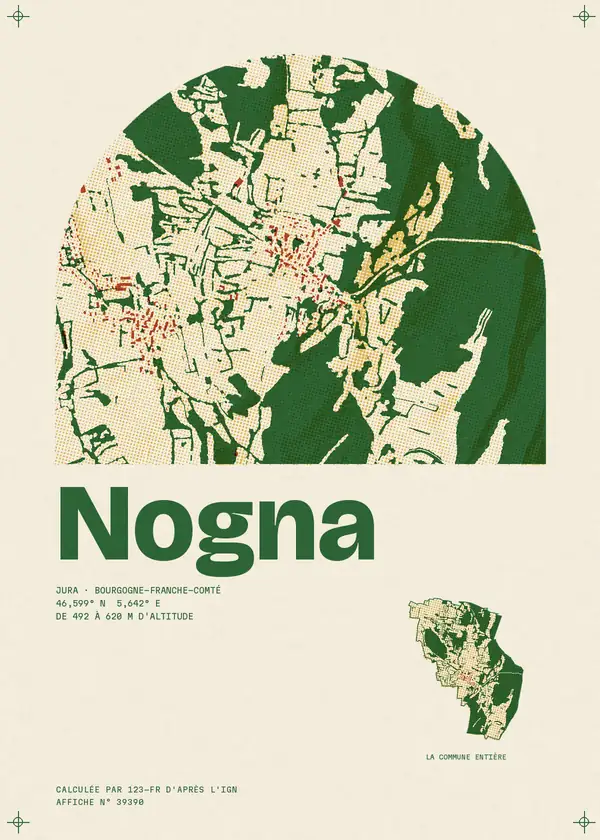 Affiche de Nogna, calculée par 123-fr d'après l'IGN