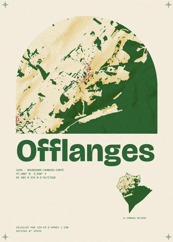 Affiche de Offlanges, calculée par 123-fr d'après l'IGN