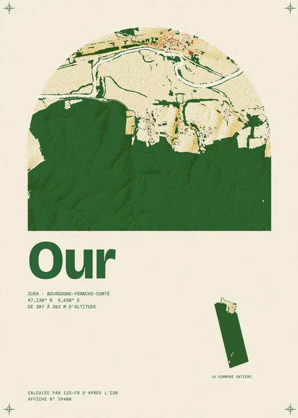 Affiche de Our, calculée par 123-fr d'après l'IGN