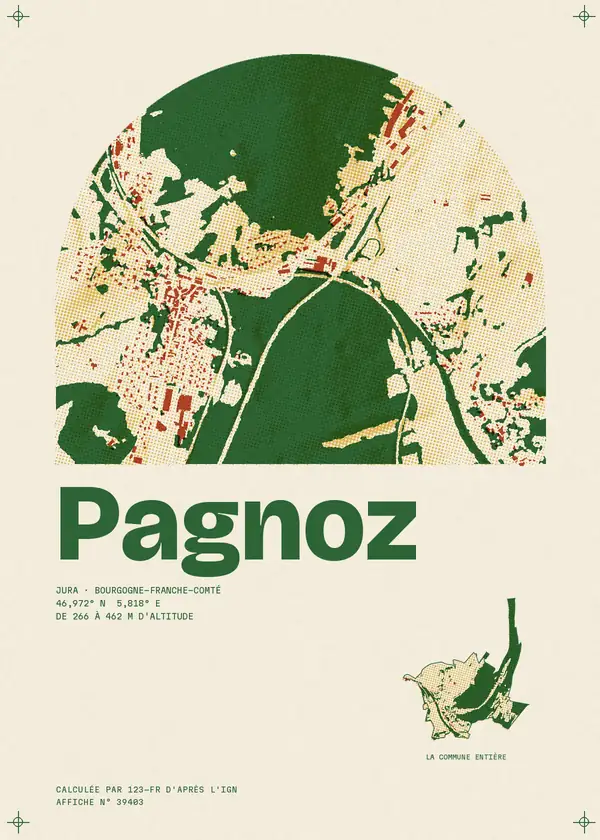 Affiche de Pagnoz, calculée par 123-fr d'après l'IGN