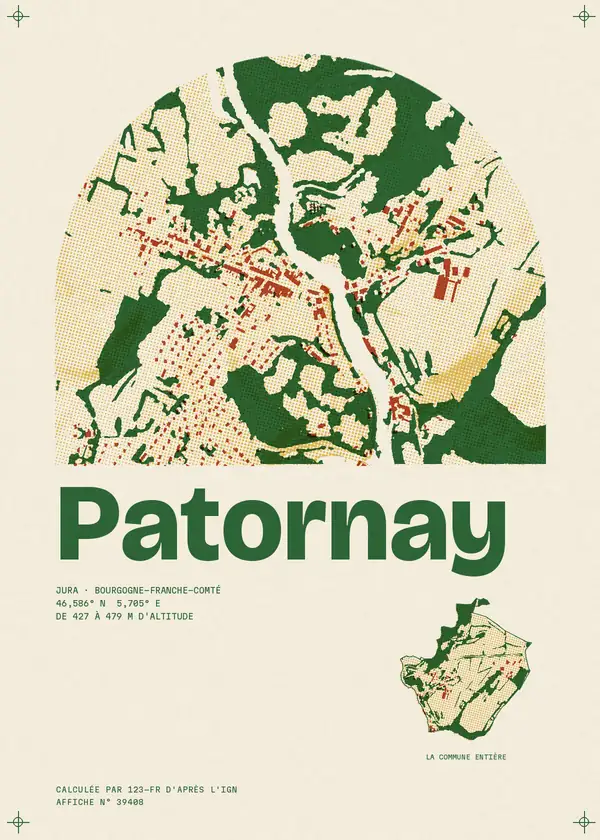 Affiche de Patornay, calculée par 123-fr d'après l'IGN