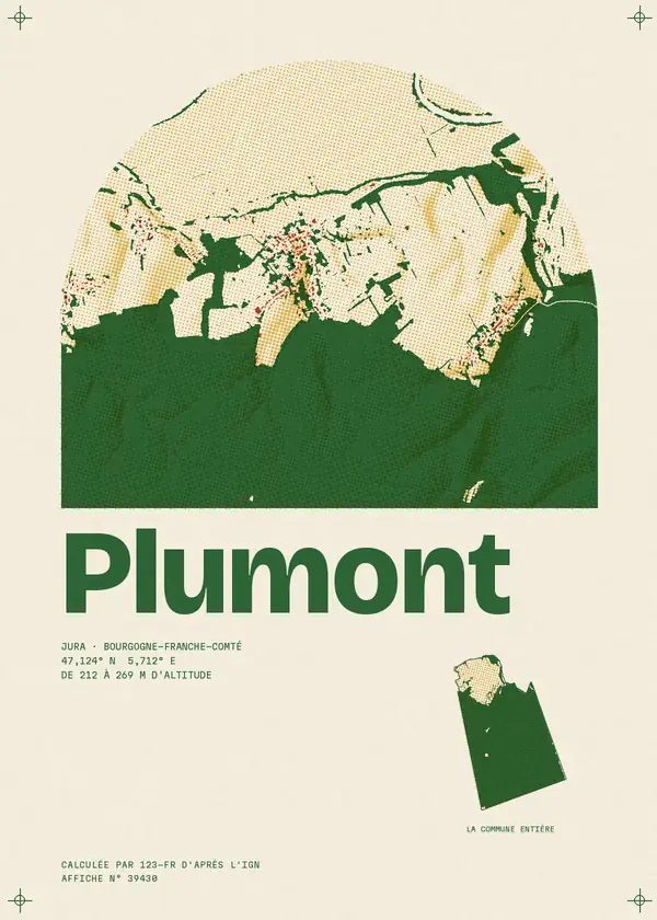 Affiche de Plumont, calculée par 123-fr d'après l'IGN