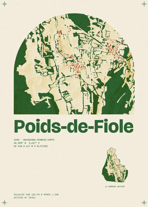 Affiche de Poids-de-Fiole, calculée par 123-fr d'après l'IGN