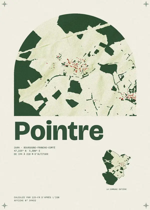 Affiche de Pointre, calculée par 123-fr d'après l'IGN
