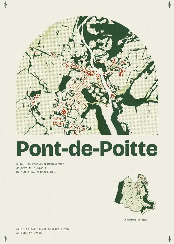Affiche de Pont-de-Poitte, calculée par 123-fr d'après l'IGN