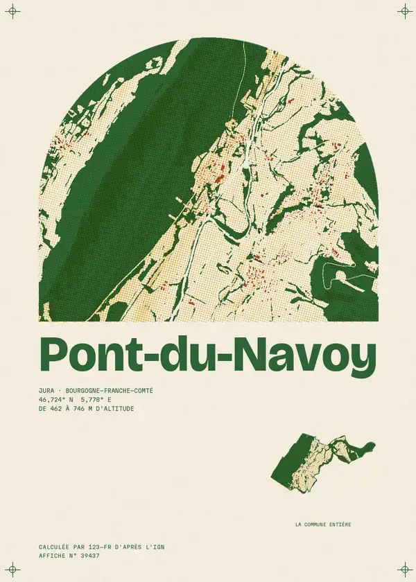 Affiche de Pont-du-Navoy, calculée par 123-fr d'après l'IGN