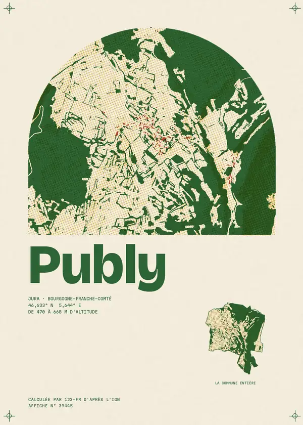 Affiche de Publy, calculée par 123-fr d'après l'IGN