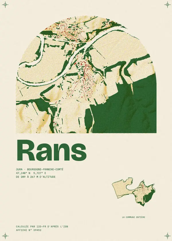 Affiche de Rans, calculée par 123-fr d'après l'IGN