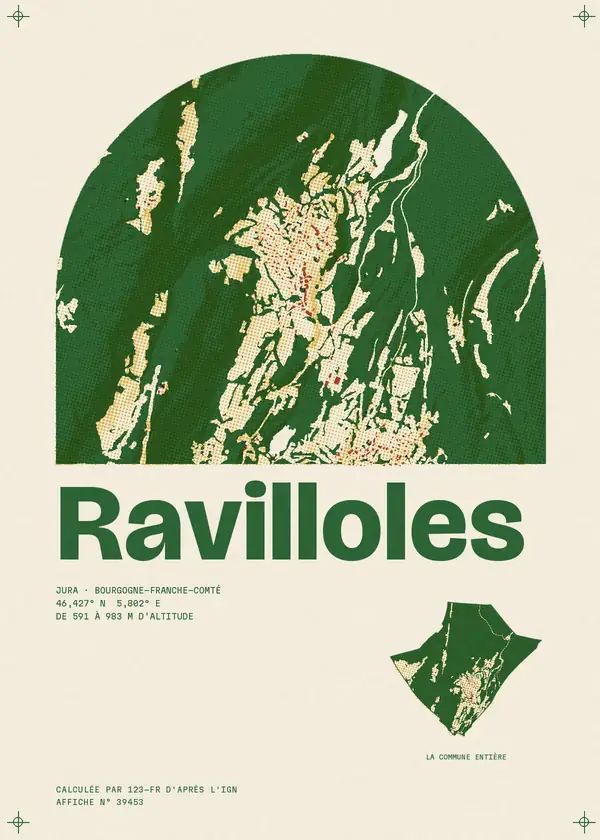 Affiche de Ravilloles, calculée par 123-fr d'après l'IGN