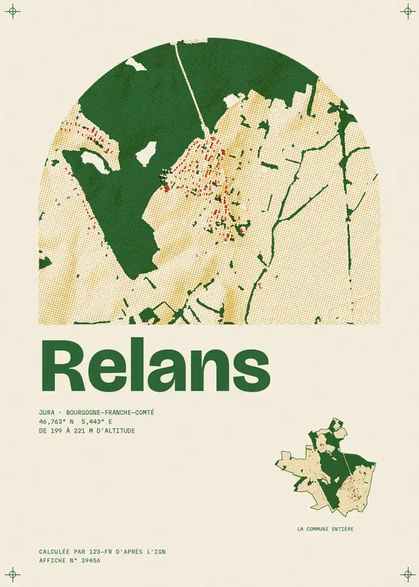 Affiche de Relans, calculée par 123-fr d'après l'IGN