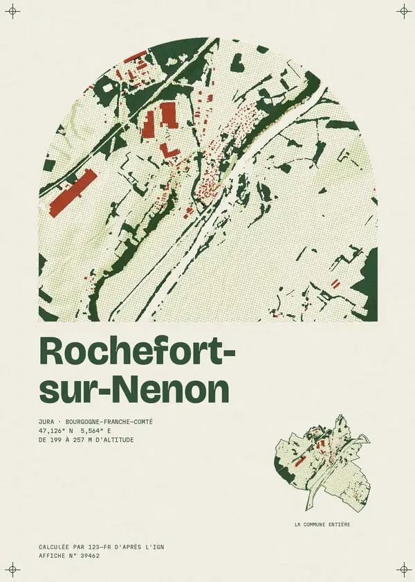 Affiche de Rochefort-sur-Nenon, calculée par 123-fr d'après l'IGN