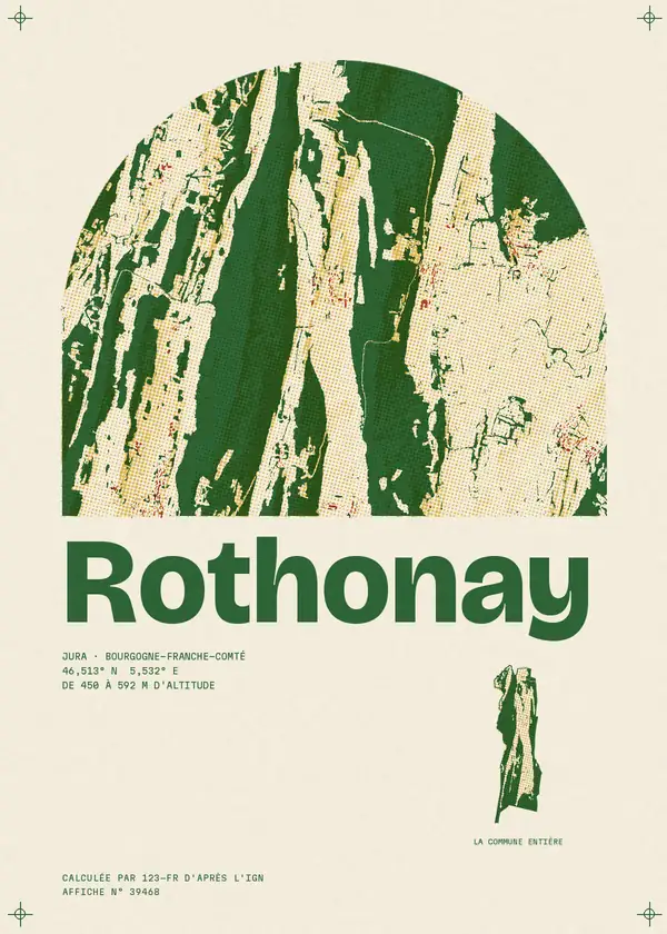 Affiche de Rothonay, calculée par 123-fr d'après l'IGN