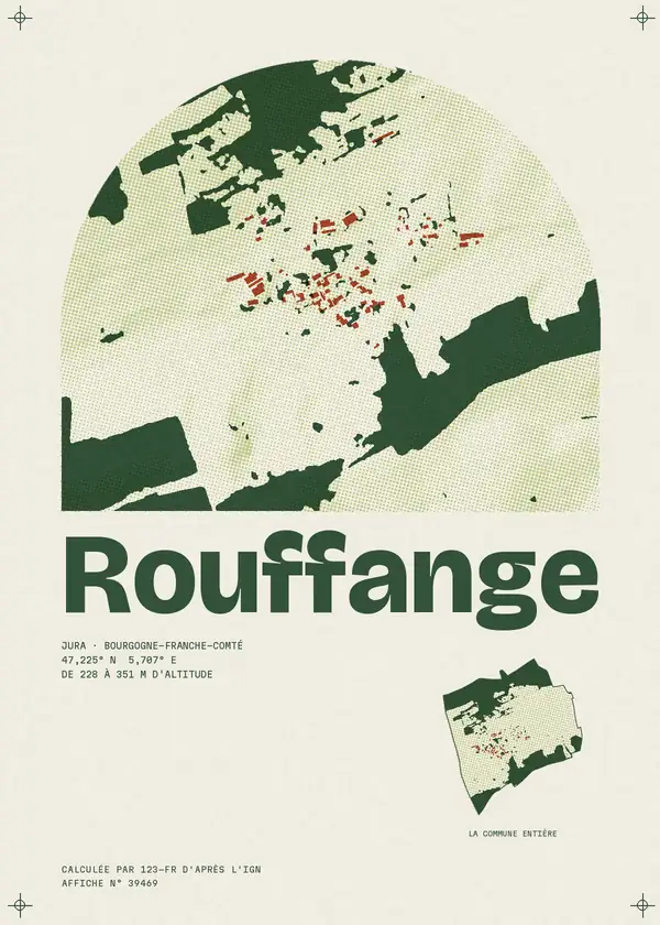 Affiche de Rouffange, calculée par 123-fr d'après l'IGN