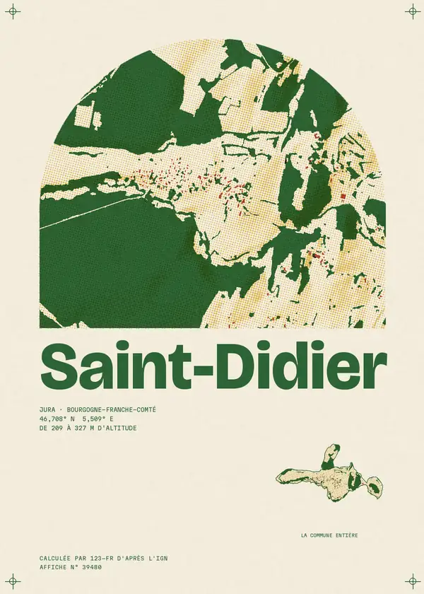 Affiche de Saint-Didier, calculée par 123-fr d'après l'IGN