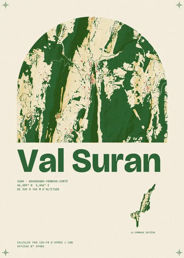 Affiche de Val Suran, calculée par 123-fr d'après l'IGN