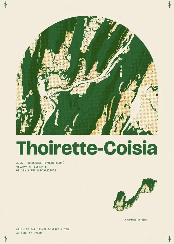 Affiche de Thoirette-Coisia, calculée par 123-fr d'après l'IGN