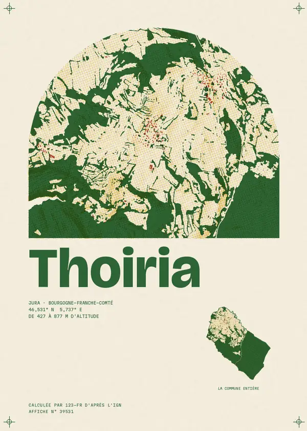Affiche de Thoiria, calculée par 123-fr d'après l'IGN