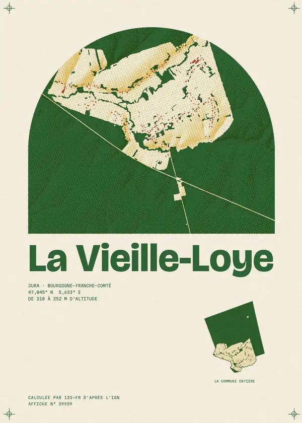 Affiche de La Vieille-Loye, calculée par 123-fr d'après l'IGN