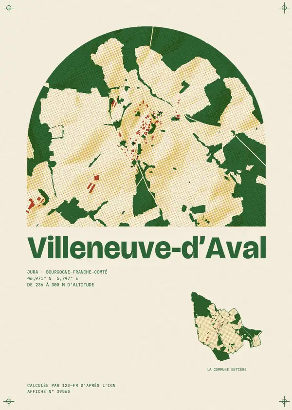 Affiche de Villeneuve-d'Aval, calculée par 123-fr d'après l'IGN