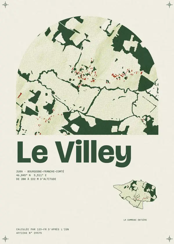 Affiche de Le Villey, calculée par 123-fr d'après l'IGN