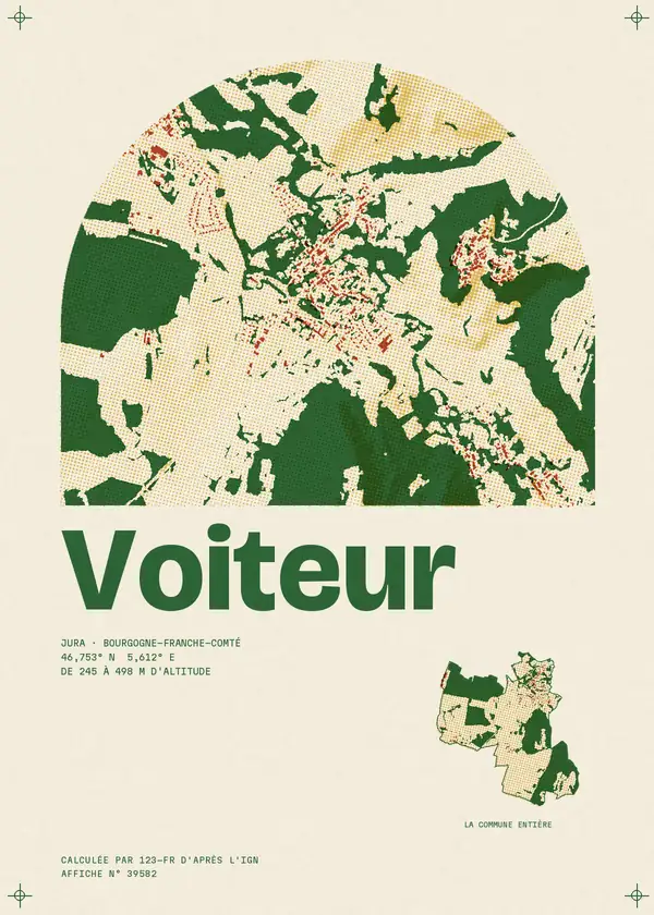 Affiche de Voiteur, calculée par 123-fr d'après l'IGN