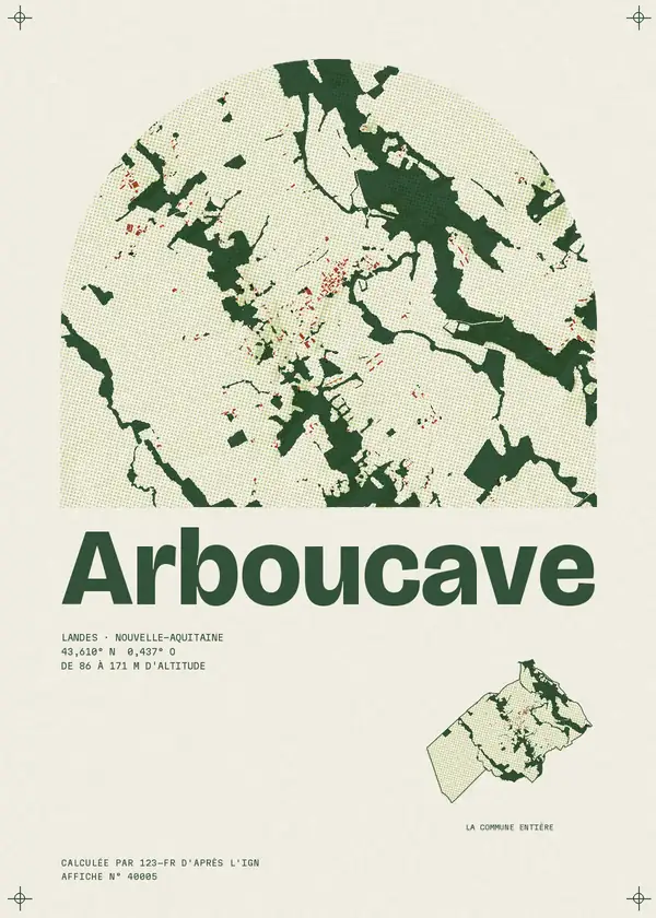 Affiche de Arboucave, calculée par 123-fr d'après l'IGN