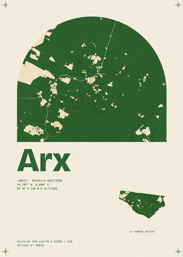 Affiche de Arx, calculée par 123-fr d'après l'IGN