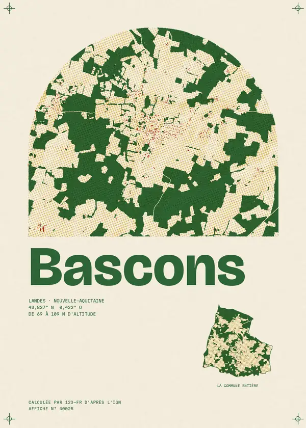 Affiche de Bascons, calculée par 123-fr d'après l'IGN