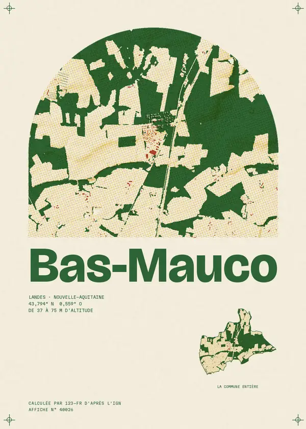 Affiche de Bas-Mauco, calculée par 123-fr d'après l'IGN