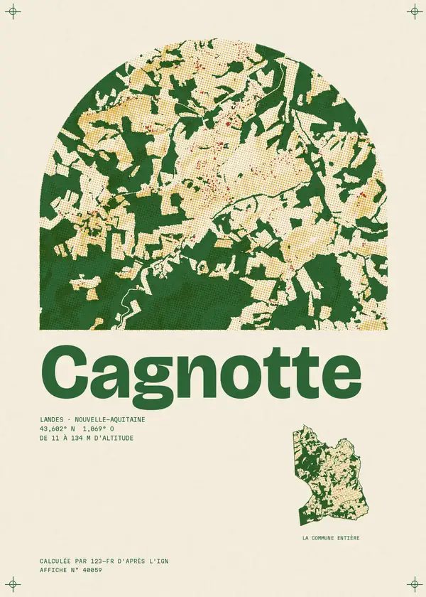 Affiche de Cagnotte, calculée par 123-fr d'après l'IGN