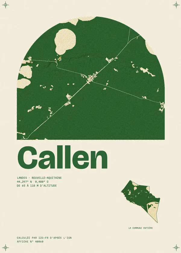 Affiche de Callen, calculée par 123-fr d'après l'IGN