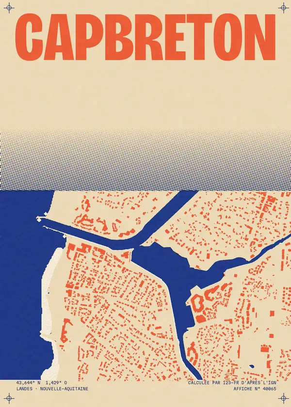 Affiche de Capbreton, calculée par 123-fr d'après l'IGN