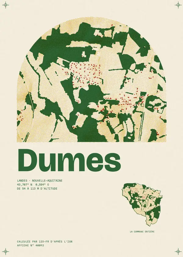 Affiche de Dumes, calculée par 123-fr d'après l'IGN