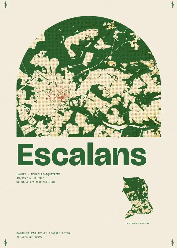 Affiche de Escalans, calculée par 123-fr d'après l'IGN