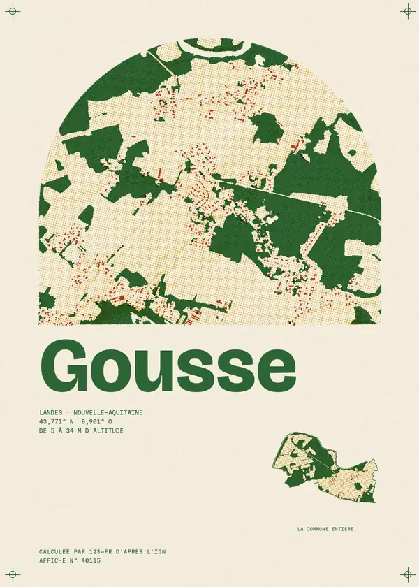 Affiche de Gousse, calculée par 123-fr d'après l'IGN