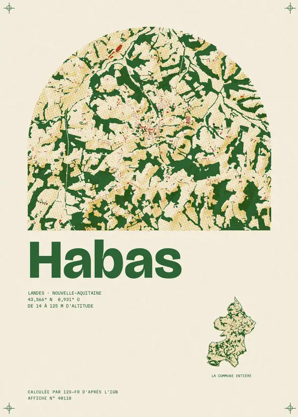 Affiche de Habas, calculée par 123-fr d'après l'IGN
