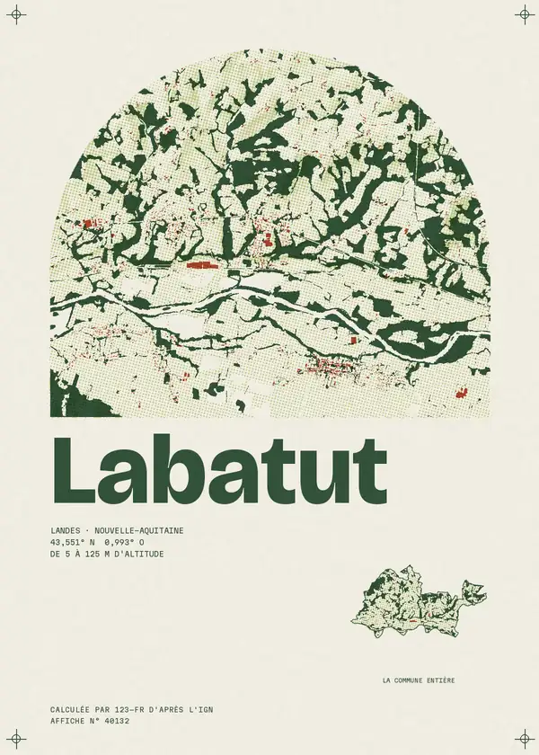 Affiche de Labatut, calculée par 123-fr d'après l'IGN