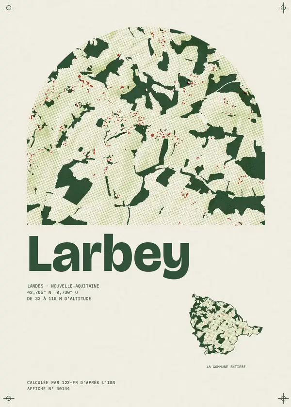 Affiche de Larbey, calculée par 123-fr d'après l'IGN