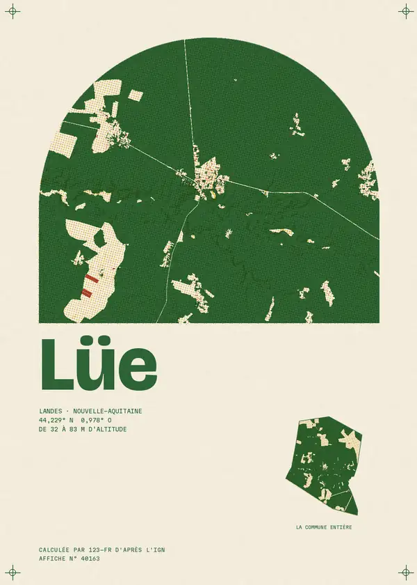 Affiche de Lüe, calculée par 123-fr d'après l'IGN
