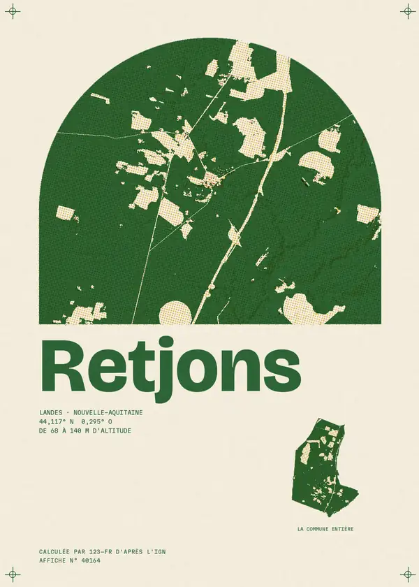 Affiche de Retjons, calculée par 123-fr d'après l'IGN