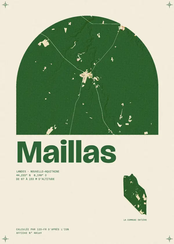 Affiche de Maillas, calculée par 123-fr d'après l'IGN