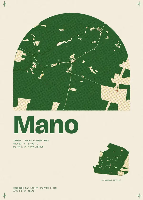 Affiche de Mano, calculée par 123-fr d'après l'IGN